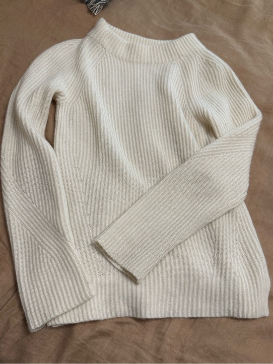 Ann Taylor Sweaters - Ann Taylor Cashmere Cozy Cream Ribbed Women's Sweater
